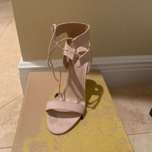 Mix no. 6 nude suede heels